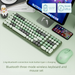 Wireless Keyboard Mechanical Feel Silent Computer Bluetooth Charging High-Value Girls Office Punk Mouse Set_voghion.com