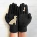 Women's Knitted Autumn Winter Fingerless Warm Fun Cute Dog Bone Print Gloves_voghion.com
