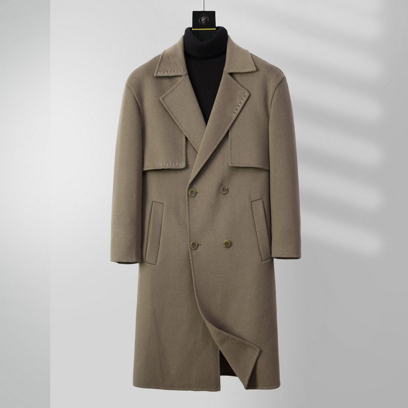 Sobretudo masculino de lã dupla face – sobretudo longo e fino com lapela entalhada e bolsos laterais com fenda – casaco de inverno minimalista de inspiração coreana_voghion.com