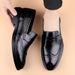Euro Step Four Seasons Neue Top Layer Rindsleder-Loafer, Slip-On, Casual Business Brogue Herrenschuhe mit geschnitztem Design_voghion.com