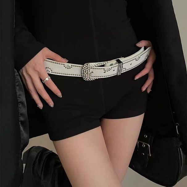 Strassgürtel, Damenstil, breiter Gürtel im INS-Stil, modisches und einzigartiges Design, passend zu Jeans, multifunktional und modisch._voghion.com