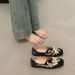 Retro New Chinese Low-heeled Women's Shoes Versatile Square Head Single Shoes Women's Doudou Shoes Flat Loafers_voghion.com