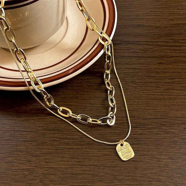 Collier polyvalent hip-hop simple et à la mode 2022 nouvelle tendance niche design chaîne de pull ins collier de style froid_voghion.com