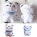 Hoshis Tiger Plush Seventeen Toy With Pp Cotton Filling White 51in47in_voghion.com