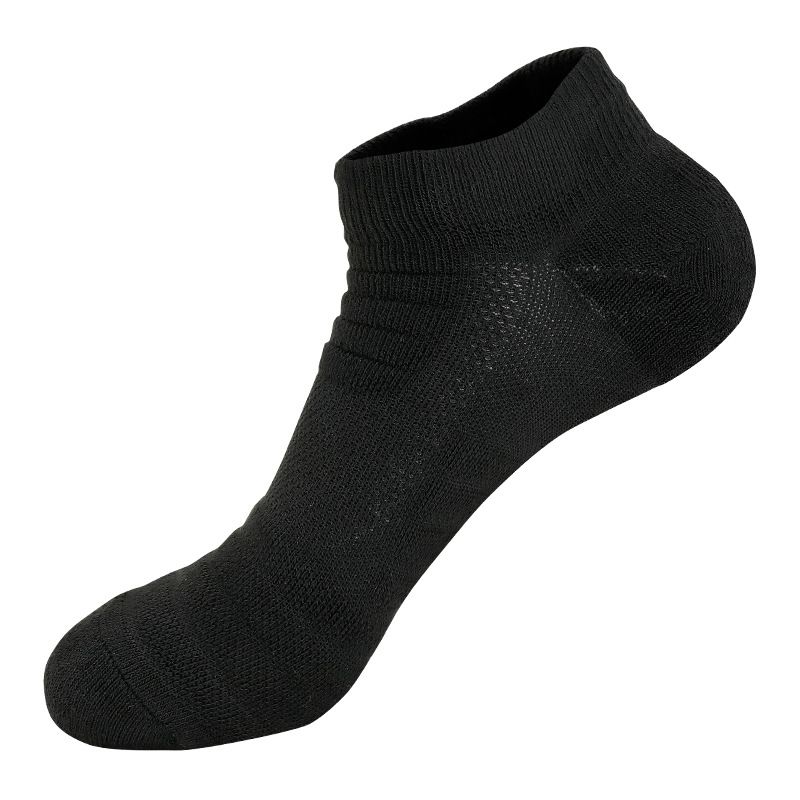 Factory goods men's towel bottom socks men's short running socks women's terry bottom badminton sports socks wholesale_voghion.com