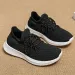 Thick Soled 2024 Spring And Autumn New Large Solid Color Round T Shallow Mouth Lace Up Casual Women's Sports Single_voghion.com