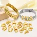 FLOLA DIY 26 Letter Custom Female Name Gold Silver Broadband Initial Bracelet Handmade Jewelry Brtd91 Y250420_voghion.com