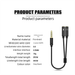 Adattatore audio splitter per cuffie 2 in 1 per computer portatile, microfono, desktop, uno a due_voghion.com