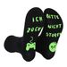 Plus-size men's socks adhesive non-slip glow-in-the-dark printed cotton mid-tube socks_voghion.com