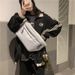Wang Yibo's Same Large Capacity Functional Men's Chest Sim Canvas Versatile Crossbody Trendy Women's Shoulder Bag_voghion.com