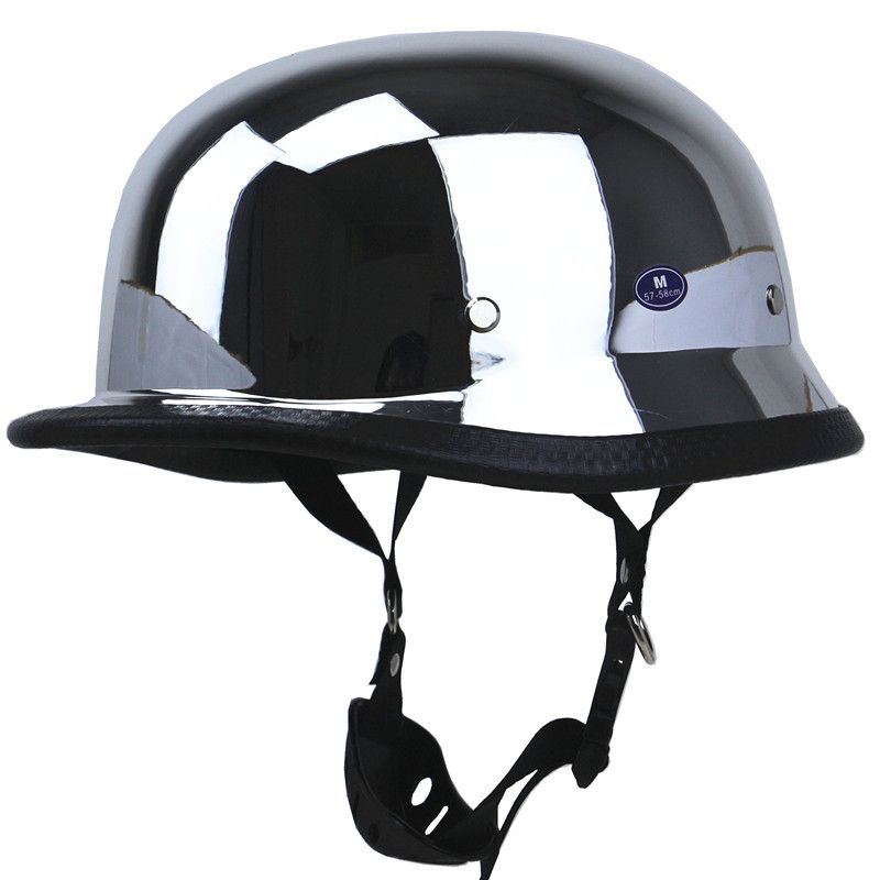 Kask srebrny platerowany Kask retro Lustrzany kask motocyklowy_voghion.com