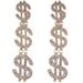 Hot Selling Earrings for Women Fan Rhinestone Full Diamond Earrings Dollar Symbol Earrings Studs_voghion.com