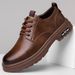 Mocassins souples Voyage Voyage Automne Nouveaux Mocassins Business Casual en cuir Chaussures Derby pour hommes à succès_voghion.com