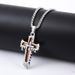 Popular Hip Hop Necklace Jewelry Street Cross Pendant Necklace Male Personality Bouncing Alloy Pendant Sweater Chain_voghion.com