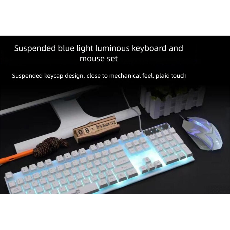 Wired Keyboard Mouse Set Desktop Computer Notebook USB Office Typing Game Mechanical Special_voghion.com