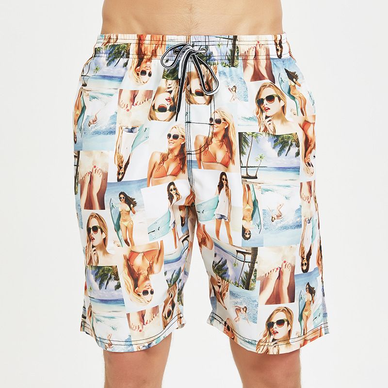Short de bain ample à séchage rapide pour homme, longueur 5/5, grande taille_voghion.com