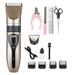 Professionelles Tierpflegeset – Kabellose Schermaschine mit Keramikklinge, 8-teiliges Set, geräuscharm (36 dB), wiederaufladbar für Hunde und Katzen_voghion.com