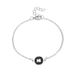 Bracciale in acciaio inossidabile 304 con orso e diamanti, semplice braccialetto ovale con diamanti da donna_voghion.com