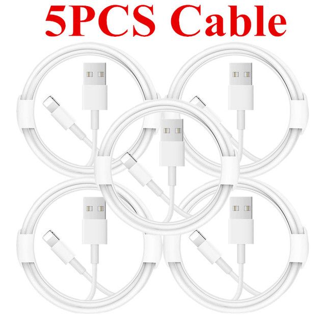 10PCS 5PCS/Lot 1M Charging Cable For Phone XS Max X XR SE 5S 5C 5 12 13 14 6S 6 7 8 Plus 11 Pro Data Sync Charging Cord_voghion.com