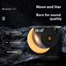 New Vinyl Record Player, Bluetooth Connection, Moon And Star Clock Shape, USB Charging, Portable Speaker._voghion.com