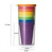 7Pcs Mug Plastic Cups Water Battle Set Reusable Picnic Travel Trendy Funny Portable Rainbow Suit Cup Party Kids Drink Cup_voghion.com