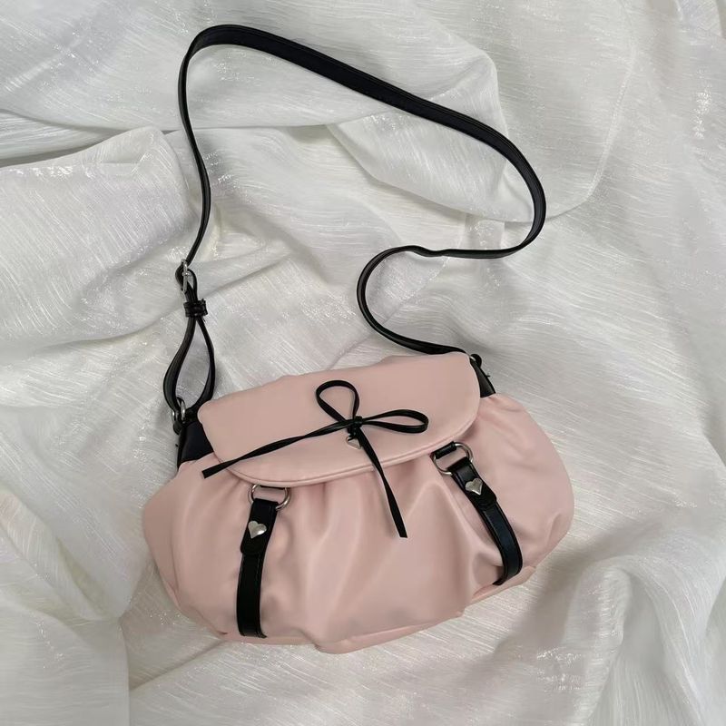Borsa a tracolla da donna con design di nicchia, borsa a tracolla rosa, borsa da spalla, versatile, casual, quotidiana_voghion.com
