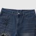 Men's Clothing Straight Pocket Denim Trendy Brand Printed Straight Shorts Loose Wide Leg Casual Denim Shorts_voghion.com