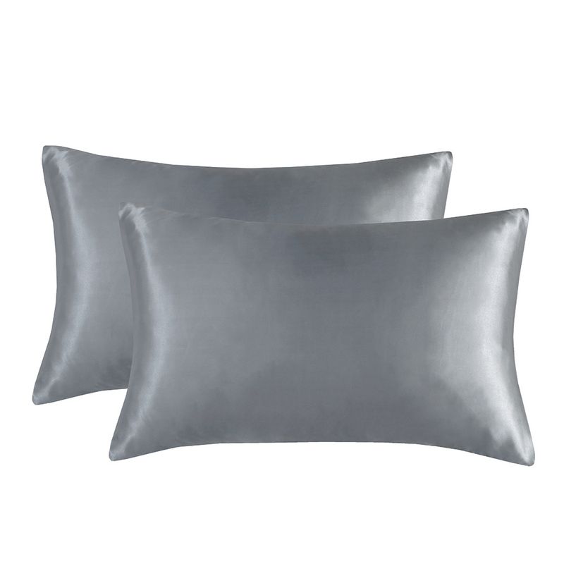 Taie d'oreiller en satin soyeux à rayures Home & Garden sans rembourrage pour lit Queen/King_voghion.com