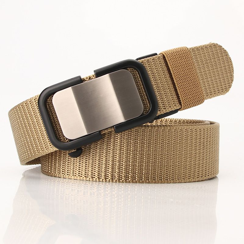New Nylon Belt with Toothless Automatic Buckle for Men's Belt Casual Versatile Belt, Unisex and Youth Fashion Style_voghion.com
