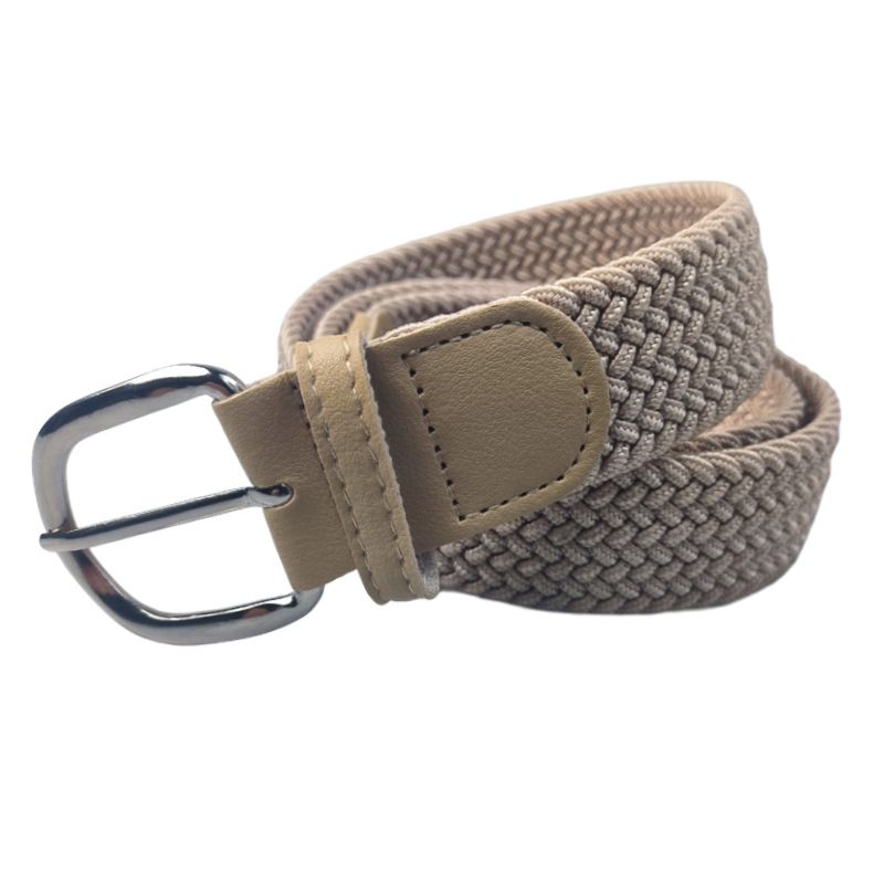 Woven elastic seamless invisible punch-free men's and women's fashionable and versatile elastic canvas jeans lazy belt_voghion.com
