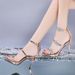 Summer European And American Stars Love Bag Heel Sandals Women's Stiletto Rhinestone One Word Belt High Heels Women's Shoes Wholesale_voghion.com