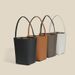 2024 New Top Layer Cowhide Throwing Bucket High-End Large Capacity Minimalist Fashion Commuter Tote Women's Bag_voghion.com