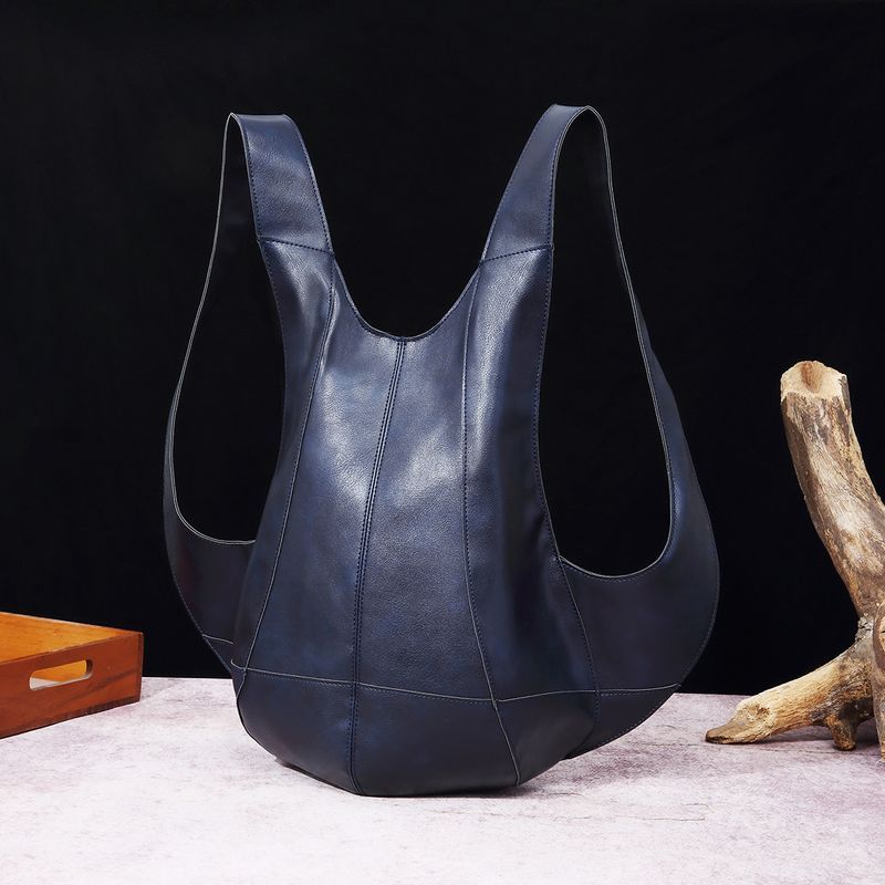 Retro Crazy Horse weiches Leder Herren und Damen Käfer Tasche Student trendiger Rucksack Schultasche lässige Reisetasche_voghion.com