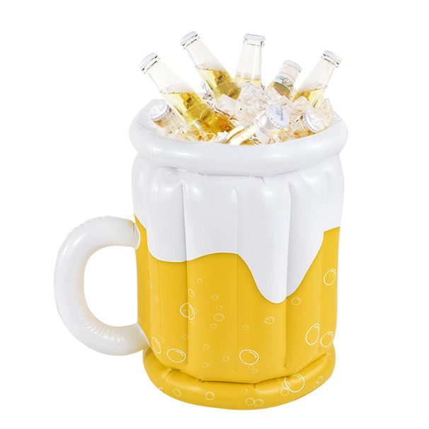 1/2 Stück aufblasbarer PVC-Eiskübel, Bierkühler, lustige Dekoration für hawaiianische Geburtstagsfeiern, Sommer, Strand, Pool, Grillzubehör_voghion.com