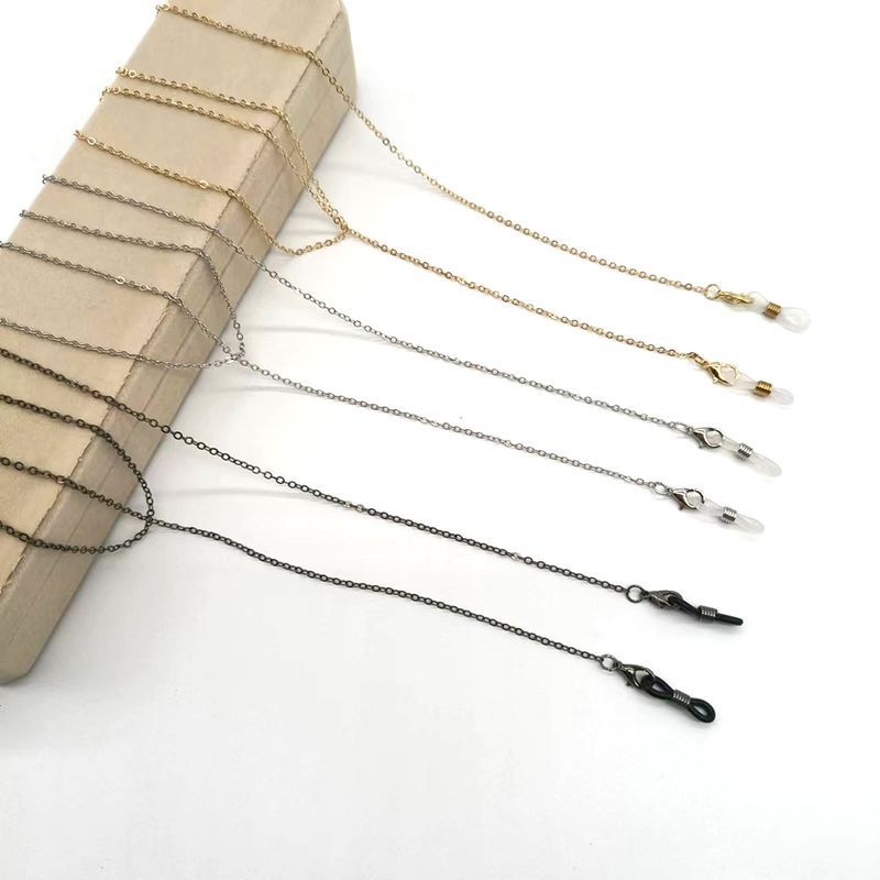 Accessori Occhiali da sole semplici a forma di O in metallo da donna con catena anti-caduta per occhiali da sole da collo_voghion.com