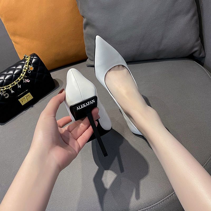 La diosa del temperamento, tacones superaltos, zapatos a medida para mujer, puntas puntiagudas sexys, sensación simple y de alta gama, no_voghion.com