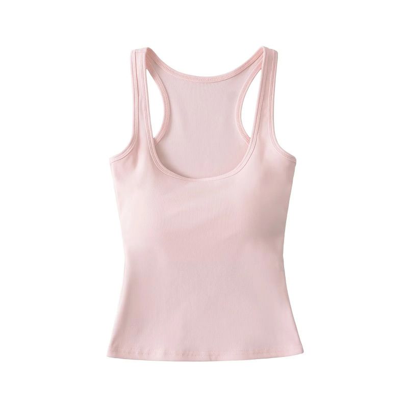 Women's Clothing Summer New Eight Color Hot Girl Street Flaming Suspender Vest Women With Chest Pad Elasticity Slimming Outerwear_voghion.com