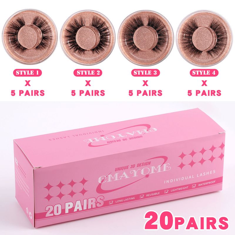 CMAYOME 20-Pack Dramatic False Eyelashes Set - Fluffy, Voluminous & Wispy Lashes For Natural To Glam Look_voghion.com