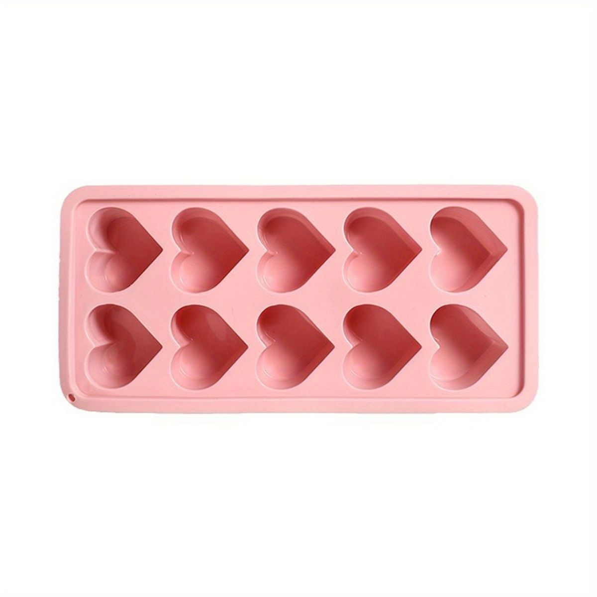 1 Stéck Äiswierfelen Häerzfërmeg Silikon Äiswierfelform 10 Lächer DIY Schockela Séissegkeeten Formen fir Cocktails Whisky Spullmaschinn sécher Äismaschinn 8,54" x 4,09"_voghion.com