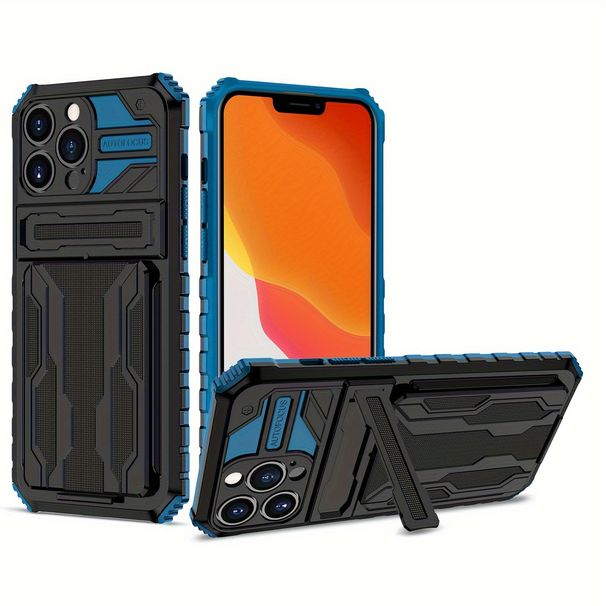 Compatible with 14/14 Pro/14 Plus/14 Pro Max Case with Card Slot & Kickstand, Shockproof Anti-falling Protective Case_voghion.com