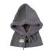 Korean Balaclava For Women Winter Warm Scarf Integrated Couple Style Ear Protection Knitted Hat_voghion.com