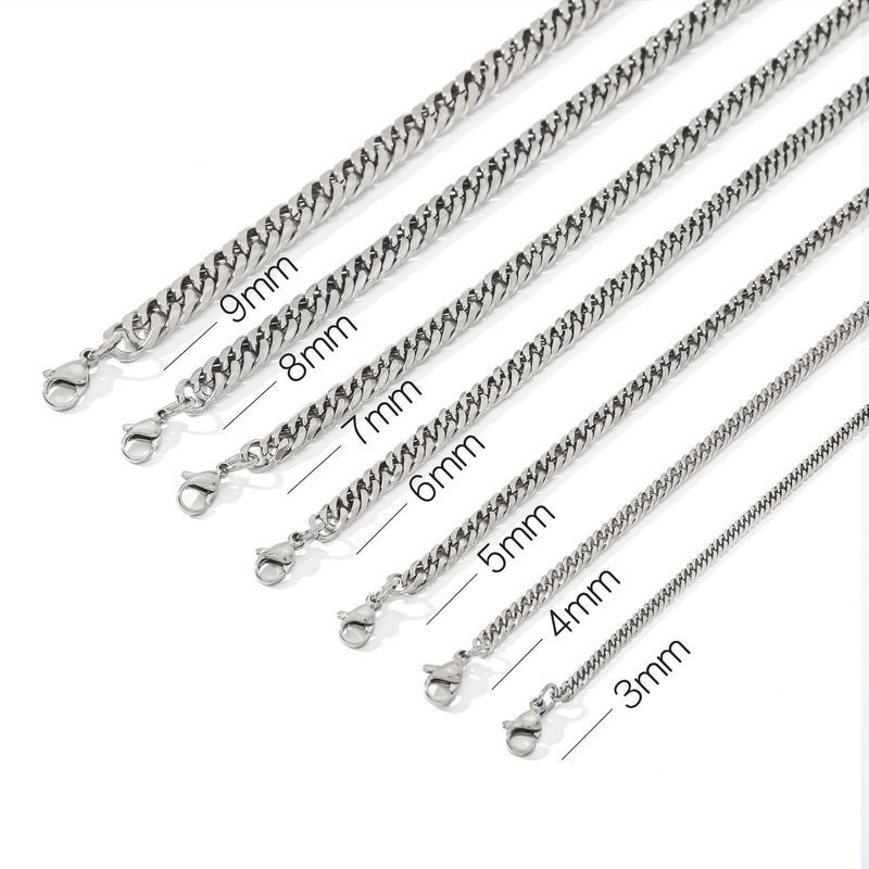 1 bucată 3 mm * 45 cm 3 mm * 50 cm 3 mm * 60 cm Accesorii pentru bijuterii din oțel titan_voghion.com