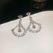 Silver Needle Water Drop Zircon Korean Dongdaemun Design Sense Super Sparkling Internet Celebrity Earrings Niche Full_voghion.com