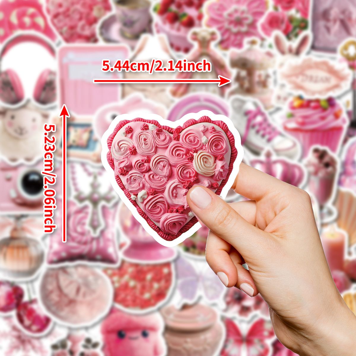 Schreibwaren Aufkleber Neue Rosa Mix und Match Graffiti Aufkleber Kamera Blume Kuchen Nicht Wiederholt Wasserdichte Dekorative Aufkleber_voghion.com