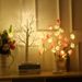 Battery/Plug-in LED Decorative Tree Lights - Birch/Rose Design With 8 Lighting Modes, Indoor Christmas & Home Decor_voghion.com
