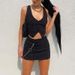 Casual Versatile Women's Sexy Crop Top + High Waist Skirt Two-Piece Set Striped Outfit_voghion.com
