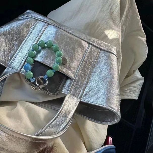 Sier Y2k Borse a tracolla per donna Borse alla moda Borsa a mano corta in pelle con manico superiore Borsa casual Tote Bolsos Para Mujeres_voghion.com