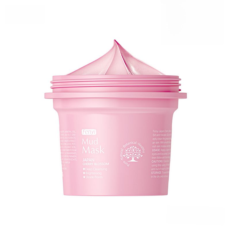 Mască de argilă Sakura 100g Mască facială pentru curățarea profundă a porilor, îngrijirea pielii_voghion.com