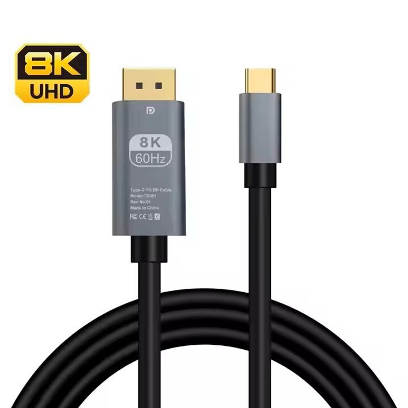 Câble USB-C Type-C vers HDMI 8K de 2 m, adaptateur TV, téléphone portable, tablette, HDTV_voghion.com