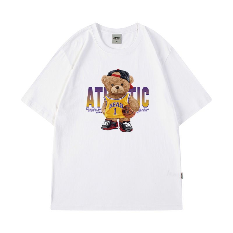 Herrenbekleidung Übergröße Kurzarm-T-Shirt Herren Cartoon Sport Casual Top Rundhalsausschnitt Neues Sommer-T-Shirt mit überschnittenen Schultern_voghion.com